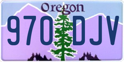 OR license plate 970DJV