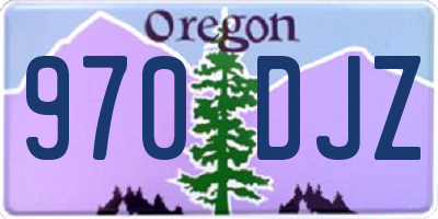 OR license plate 970DJZ