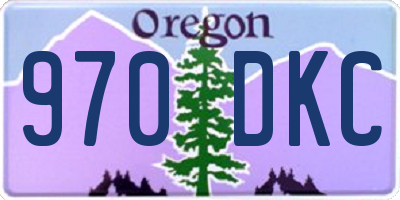 OR license plate 970DKC
