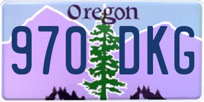 OR license plate 970DKG