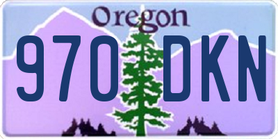 OR license plate 970DKN