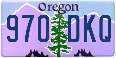 OR license plate 970DKQ