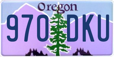 OR license plate 970DKU