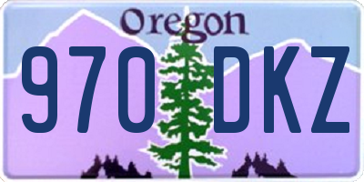 OR license plate 970DKZ