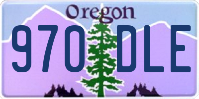 OR license plate 970DLE