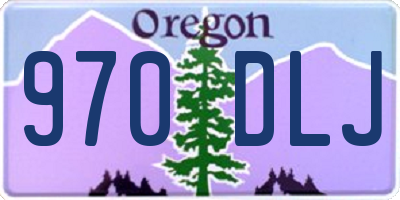 OR license plate 970DLJ