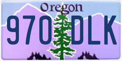 OR license plate 970DLK