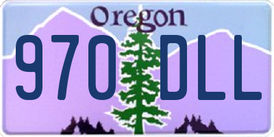 OR license plate 970DLL