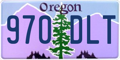 OR license plate 970DLT