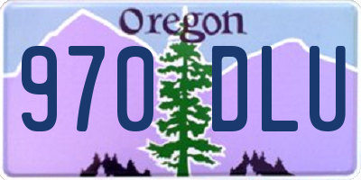 OR license plate 970DLU