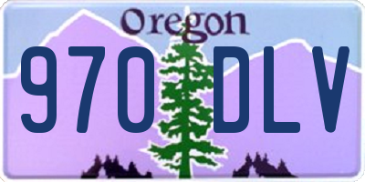OR license plate 970DLV