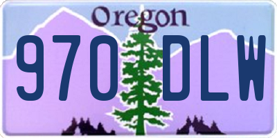 OR license plate 970DLW