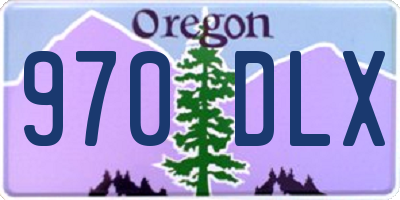 OR license plate 970DLX