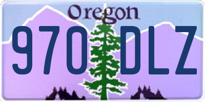 OR license plate 970DLZ