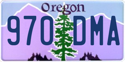 OR license plate 970DMA