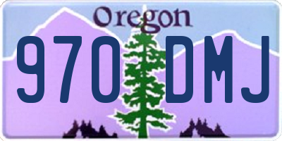 OR license plate 970DMJ