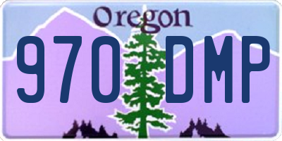 OR license plate 970DMP