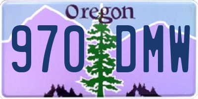 OR license plate 970DMW
