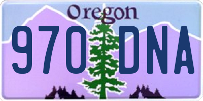 OR license plate 970DNA