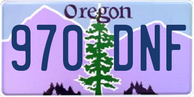 OR license plate 970DNF