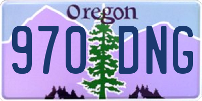 OR license plate 970DNG