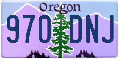 OR license plate 970DNJ