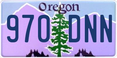 OR license plate 970DNN
