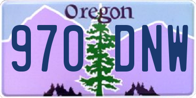 OR license plate 970DNW