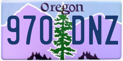 OR license plate 970DNZ