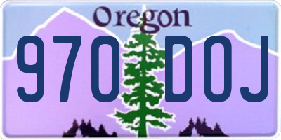 OR license plate 970DOJ