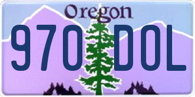 OR license plate 970DOL