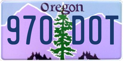 OR license plate 970DOT