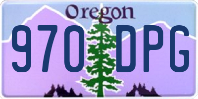 OR license plate 970DPG