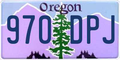 OR license plate 970DPJ