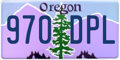 OR license plate 970DPL