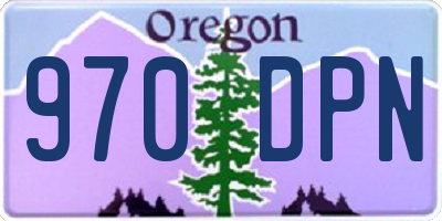 OR license plate 970DPN