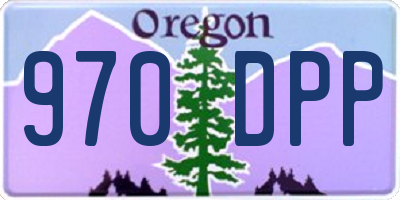 OR license plate 970DPP