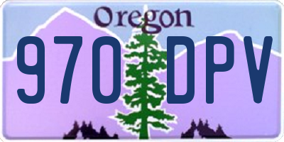 OR license plate 970DPV