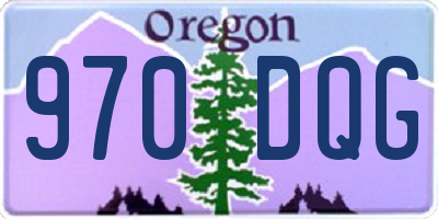 OR license plate 970DQG