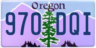 OR license plate 970DQI