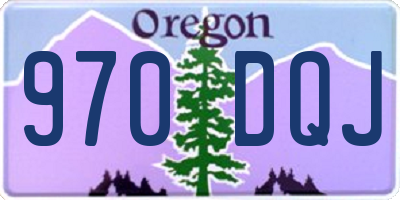 OR license plate 970DQJ