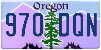 OR license plate 970DQN