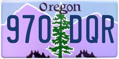 OR license plate 970DQR