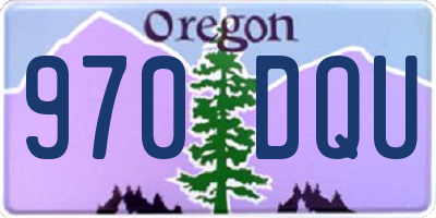 OR license plate 970DQU