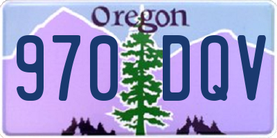 OR license plate 970DQV
