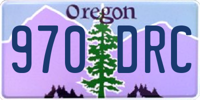 OR license plate 970DRC