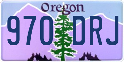 OR license plate 970DRJ