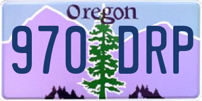OR license plate 970DRP