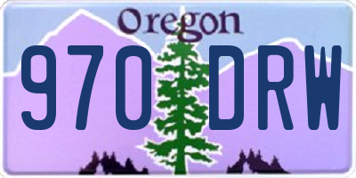OR license plate 970DRW