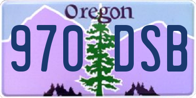 OR license plate 970DSB